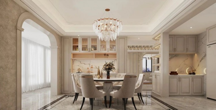 美式三居室餐厅装修效果图