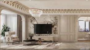 美式三居室装客厅修效果图