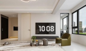 现代简约三居室客厅装修效果图