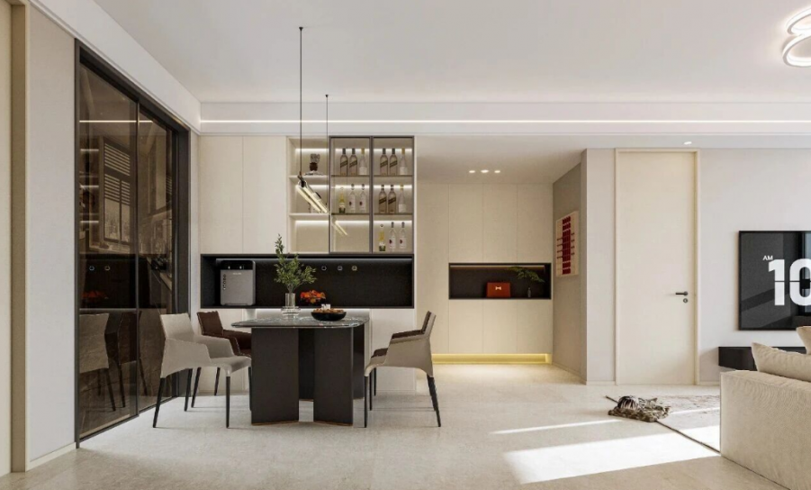 现代简约三居室餐厅装修效果图