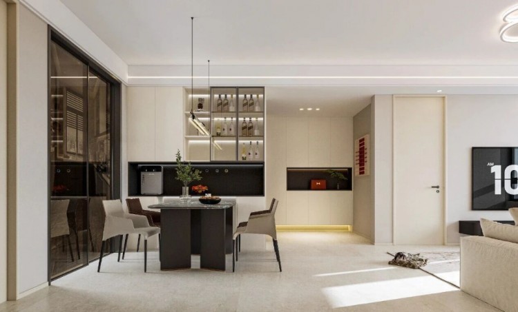 现代简约三居室餐厅装修效果图
