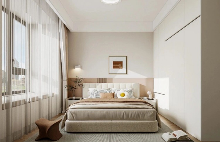 现代简约三居室卧室装修效果图