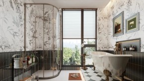 法式复古三居室卫生间装修效果图