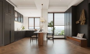 法式复古三居室餐厅装修效果图