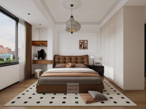 保利云上流光三居室卧室装修效果图