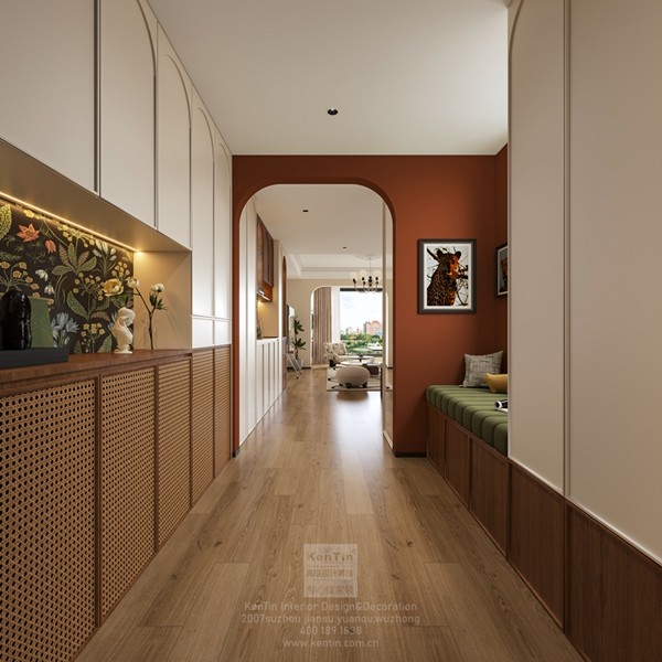 保利云上流光三居室玄关装修效果图