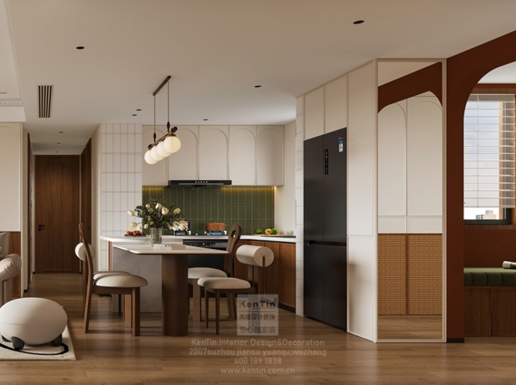 保利云上流光三居室餐厅装修效果图