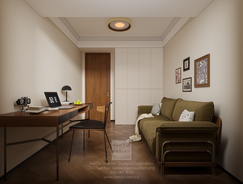 保利云上流光三居室书房装修效果图