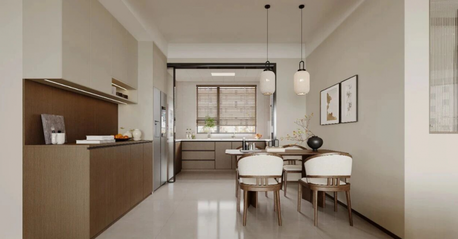 现代简约三居室餐厅装修效果图