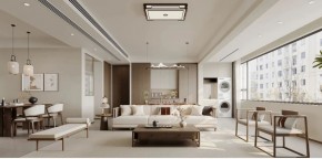 现代简约三居室客厅装修效果图