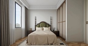 法式奶油三居室卧室装修效果图