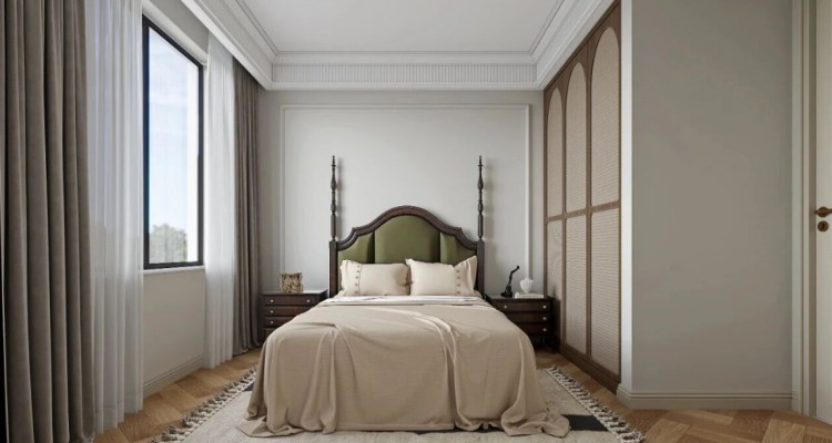 法式奶油三居室卧室装修效果图