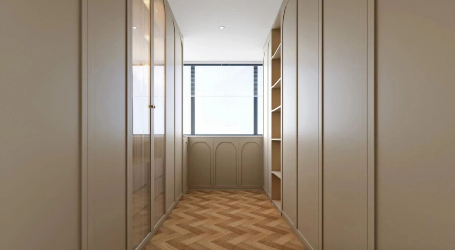 法式奶油三居室衣帽间装修效果图