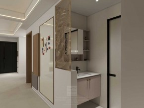 浅隐林泉现代简约三居室卫生间装修效果图