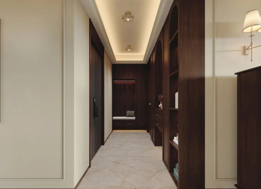 美式复古三居室衣帽间装修效果图