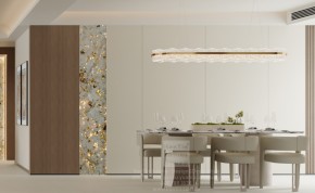 湖畔花园意式轻奢大平层餐厅装修效果图