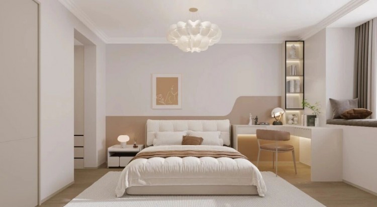 现代简约三居室卧室装修效果图