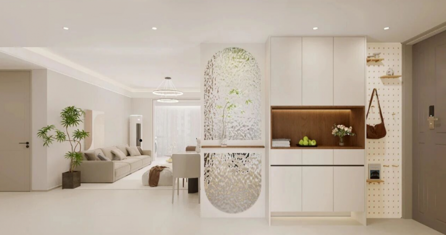 现代简约三居室玄关装修效果图