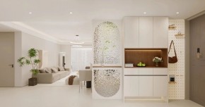 现代简约三居室玄关装修效果图