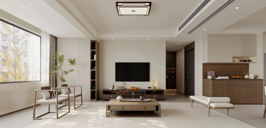 现代简约三居室客厅装修效果图