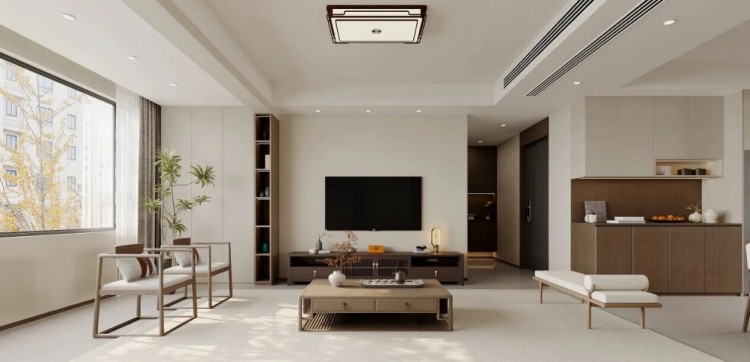 现代简约三居室装修效果图