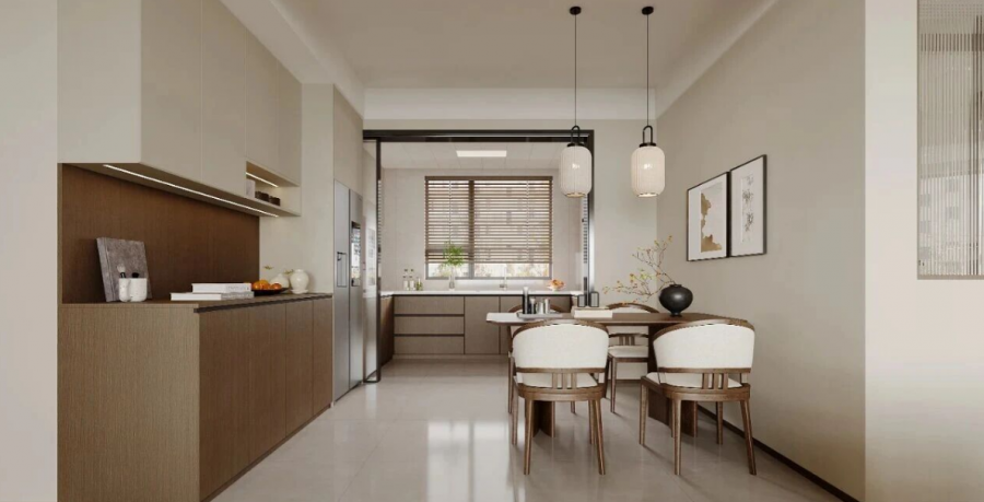 现代简约三居室餐厅装修效果图