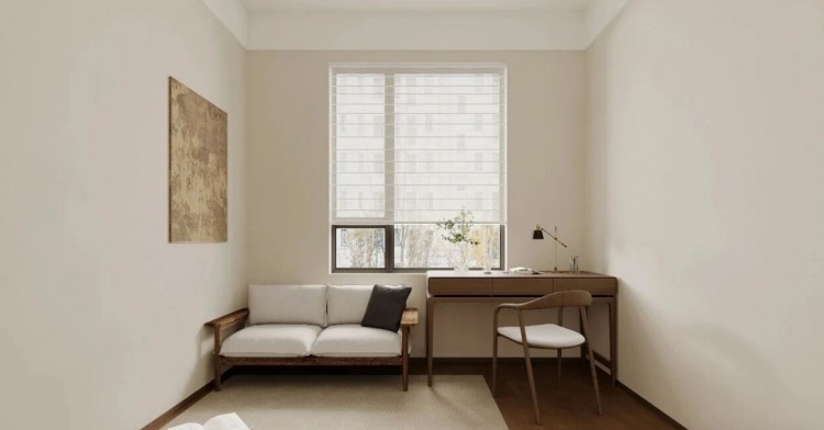 现代简约三居室书房装修效果图