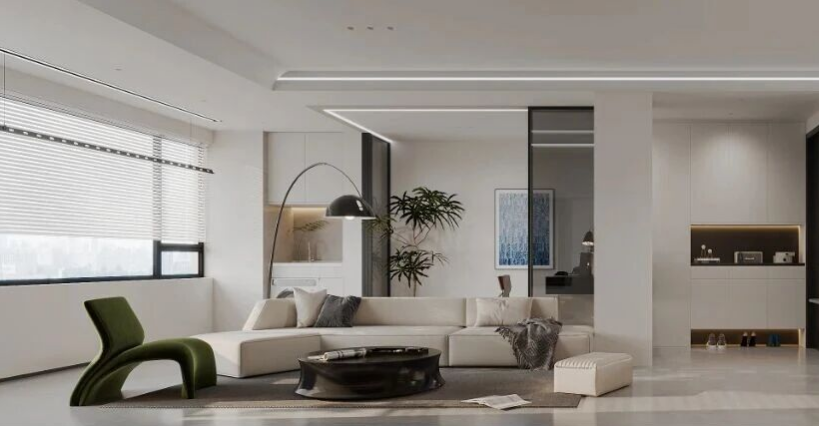 现代简约三居室客厅装修效果图