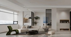 现代简约三居室客厅装修效果图