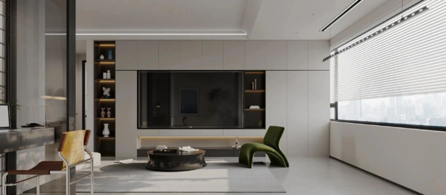 现代简约三居室客厅装修效果图