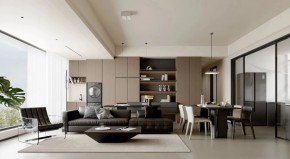 现代简约三居室客厅装修效果图