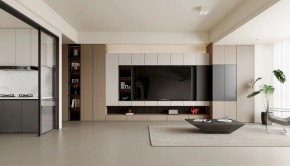 现代简约三居室客厅装修效果图