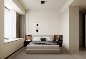 现代简约三居室卧室装修效果图