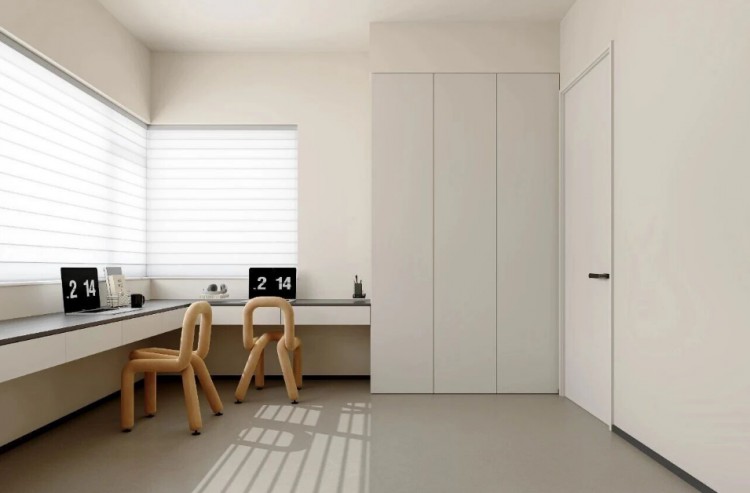 现代简约三居室书房装修效果图