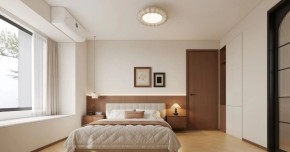 现代中古风三居室卧室装修效果图