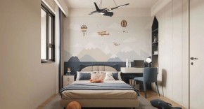 现代法式三居室儿童房装修效果图