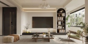 现代法式三居室客厅装修效果图