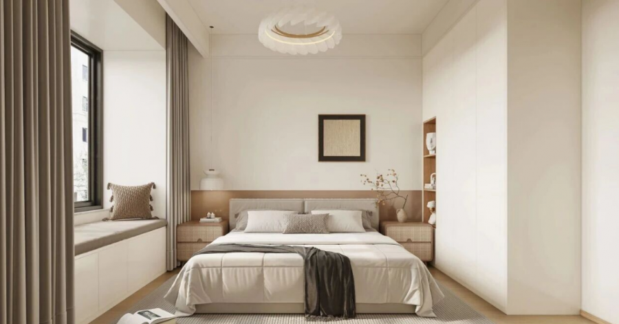 现代法式三居室卧室装修效果图