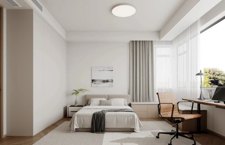 现代简约三居室卧室装修效果图