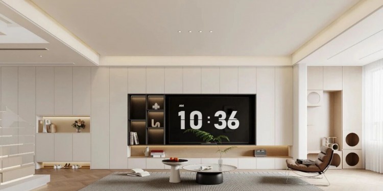 现代简约三居室客厅装修效果图