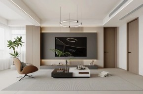 现代简约两居室客厅装修效果图
