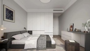 现代简约三居室卧室装修效果图