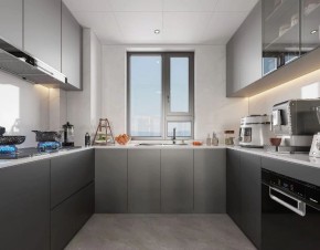 现代简约三居室厨房装修效果图