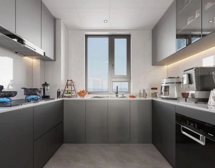 现代简约三居室厨房装修效果图