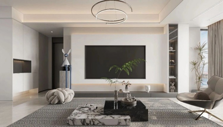 现代简约三居室装修效果图