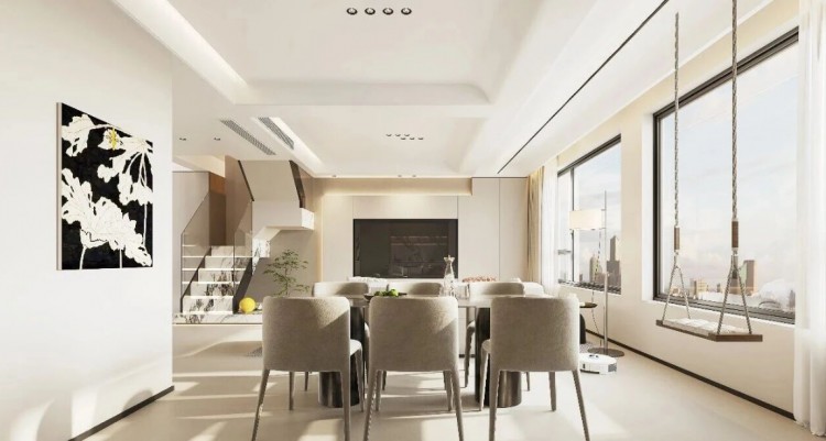 现代简约复试餐厅装修效果图