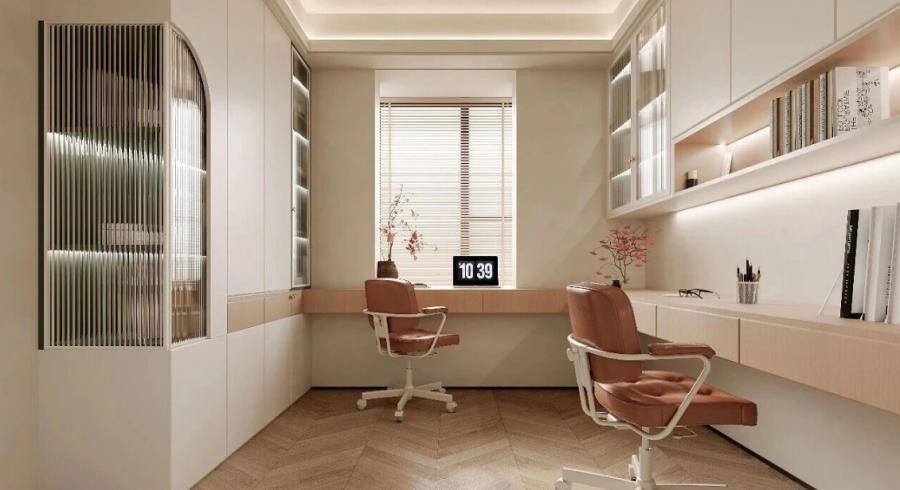 现代简约三居室书房装修效果图