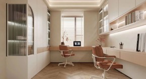 现代简约三居室书房装修效果图