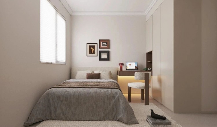 现代简约三居室卧室装修效果图