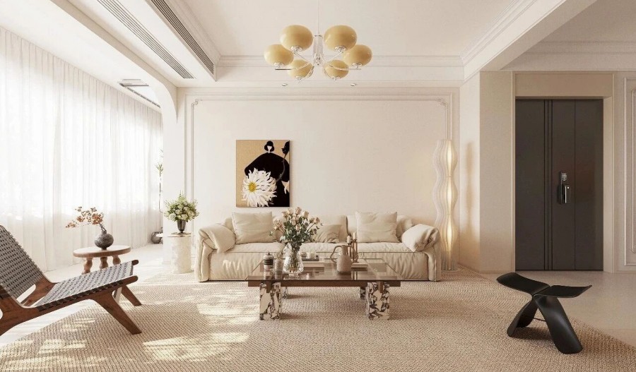 现代简约三居室装修效果图